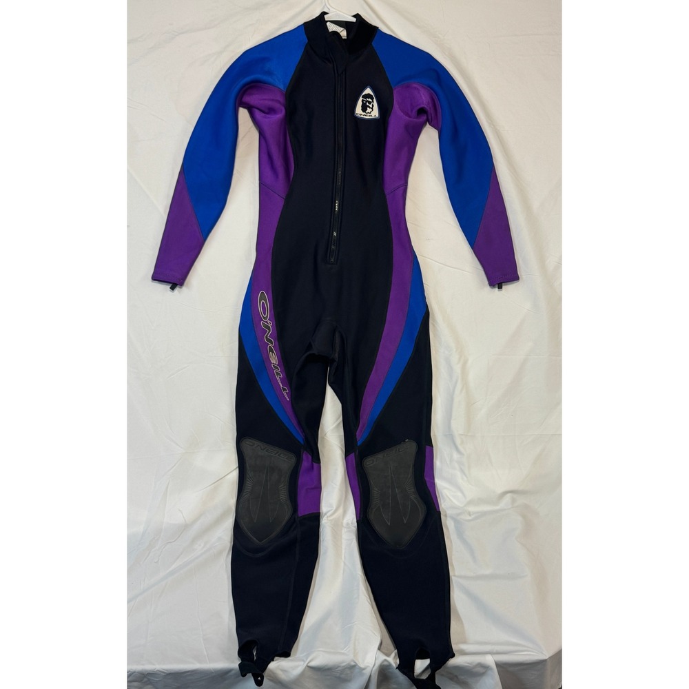 ONeill Womens Wetsuit Full Body Neoprene Purple Blue Black Style 0444 Size 10